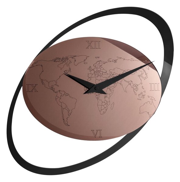 OROLOGIO MEDIO HOURS, 70x70H5.5 cm, colore Bronzo