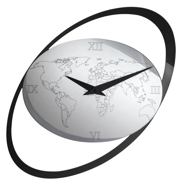 OROLOGIO MEDIO HOURS, 70x70H5.5 cm, colore Argento