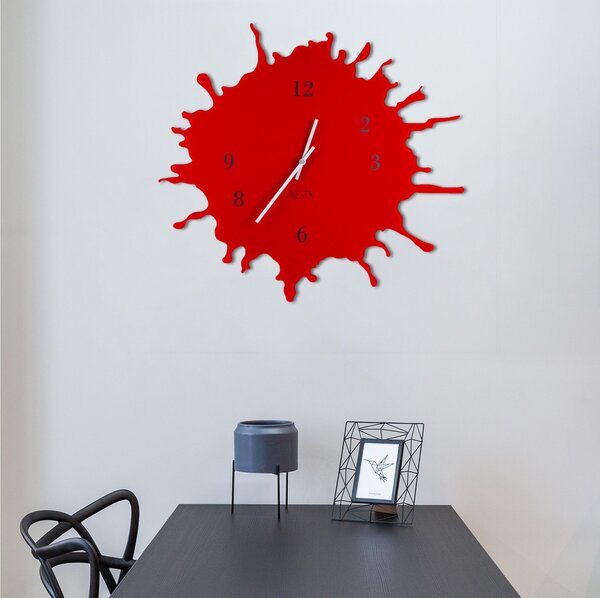 Orologio da parete movimento al quarzo BIG �63,5x2,5 cm in plexigas bicolore SKIZZO Rosso