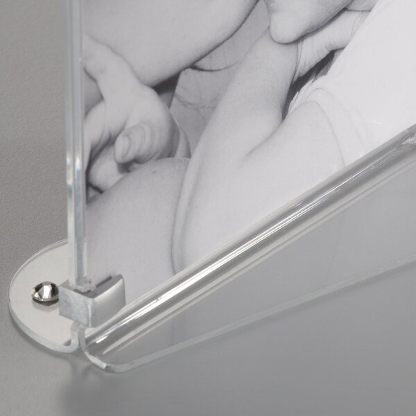 Portafoto in plexiglas Verticale Bifacciale STRASS O per foto 10x15 - 10x6xh15 cm cornice plexiglas trasparente