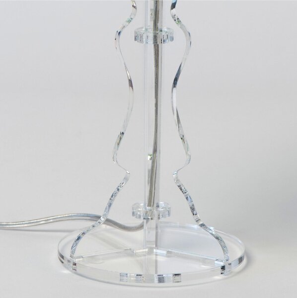 Lampada da tavolo Abat Jour Piccola LADY in Cristallo acrilico diametro �14xh31cm Trasparente Grigio