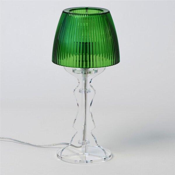 Lampada da tavolo Abat Jour Piccola LADY diametro �14xh31cm Trasparente Verde