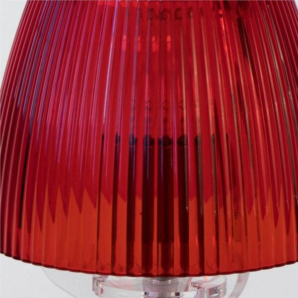 Lampada da tavolo Abat Jour Piccola LADY diametro �14xh31cm Trasparente Rosso