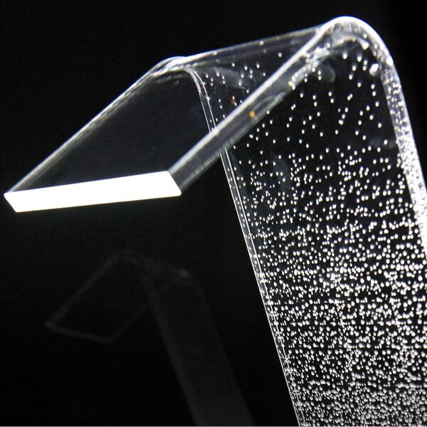 Abat-jour a Led 11x17x19h cm 0,25 w - 24 Volt C-LED Degrad� in Plexi con decoro inciso righe