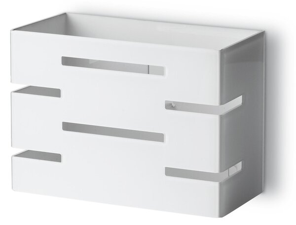 Applique Da Muro QUADRA 24.5x11,5xh17.5 cm- 40W E 14 in Plexi Bicolore con Intagli colore Bianco