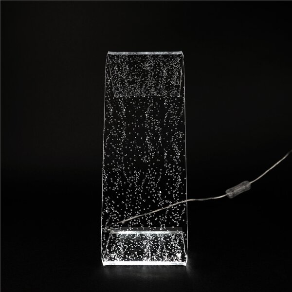 Lampada da Tavolo a Led Media DECORO STARDUST 13,5x24x34h cm 0,25 w - 24 Volt C-LED in Plexi con decoro inciso al laser