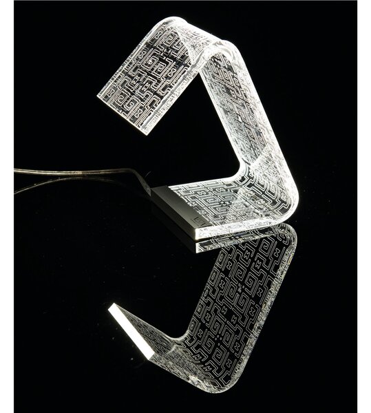Lampada Abat-Jour C-LED CIRCUIT 11x17xh19 cm - 1,9 W-24 V struttura in Plexi