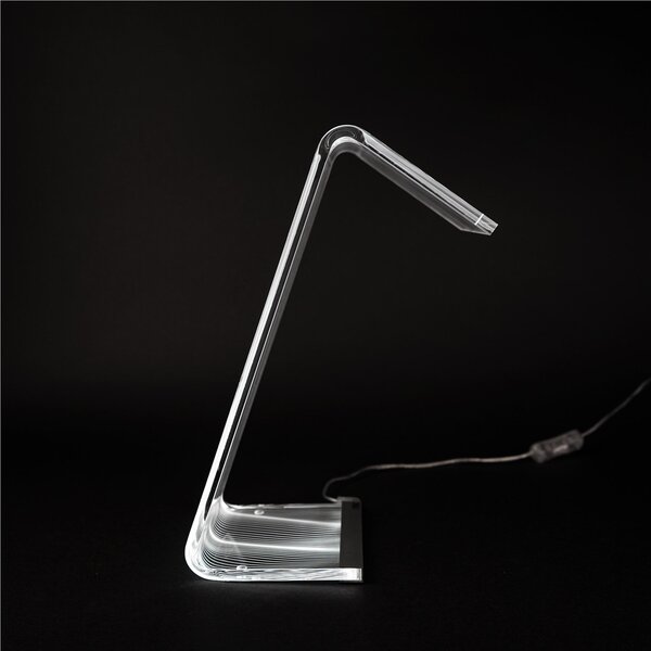 Lampada da Tavolo a Led Media DECORO ON LINE 13,5x24x34h cm 0,25 w - 24 Volt C-LED in Plexi con decoro inciso al laser