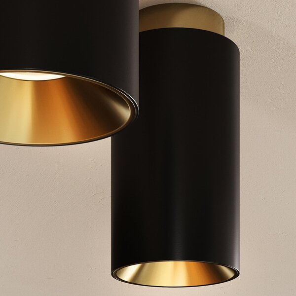 Plafoniera DCW, Tobo C65, dimmerabile, Nero, Soggiorno, Metallo, Design