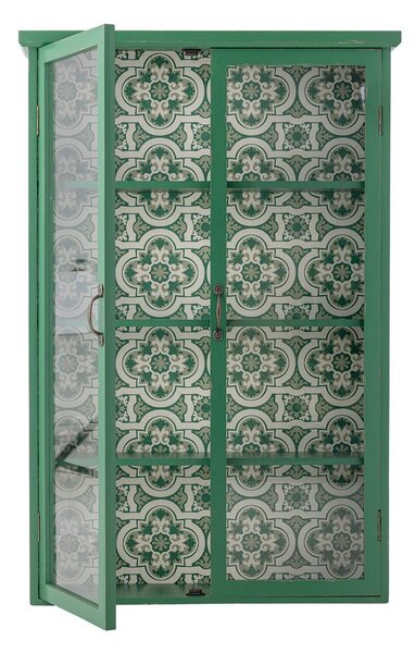 Vetrina verde in abete massiccio da appendere 81x122x22 cm Hazem – Bloomingville