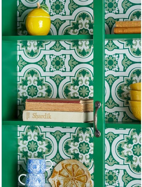 Vetrina verde in abete massiccio da appendere 81x122x22 cm Hazem – Bloomingville