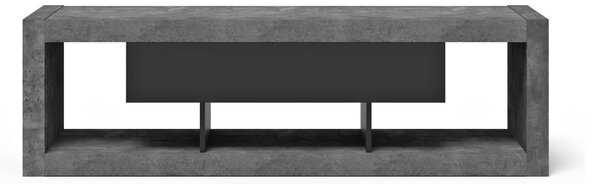 Tavolo TV grigio-nero in cemento 175x52 cm Nara - TemaHome