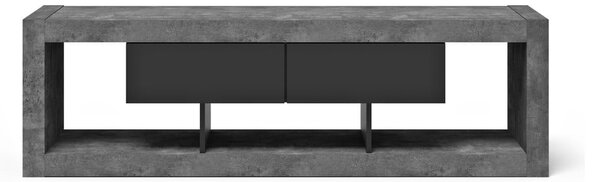 Tavolo TV grigio-nero in cemento 175x52 cm Nara - TemaHome