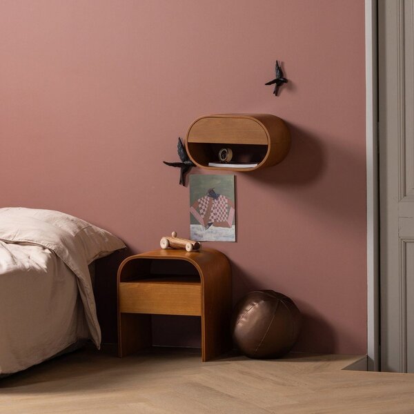 Mensola di colore naturale con ripiani multipli 39 cm Momo – WOOOD
