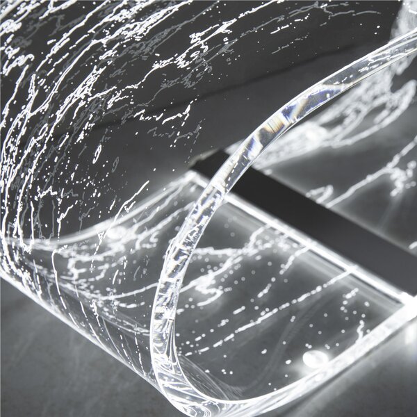 Lampada da tavolo Futura Led Piccola MARBLE 19,50x11xh10 cm 4 W -6.000 K in plexiglas inciso acrilico trasparente