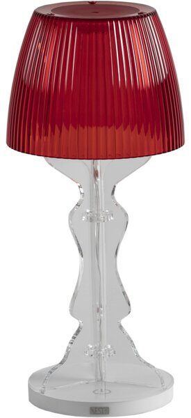 Lampada piccola lady led rosso, dimensioni 14x14xH33 cm, spessore 6 mm