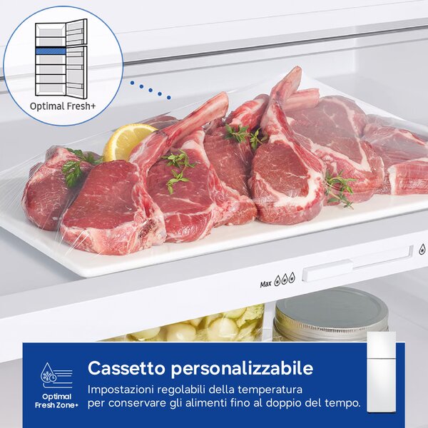 Samsung Frigorifero Doppia Porta Capacit 305 Litri Classe energetica E Raffreddamento No Frost colore Bianco - RT31CG5624WWES