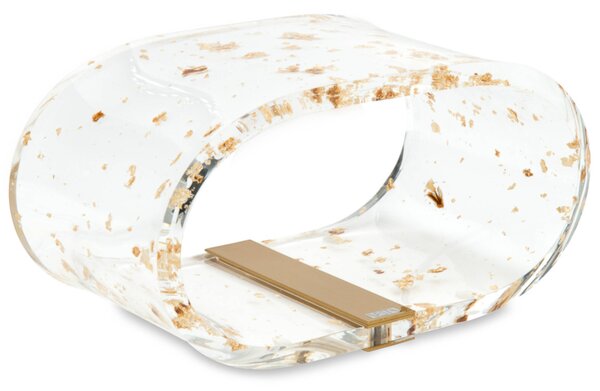 Lampada piccola future oro, dimensioni 19,5x11xH10 cm, spessore 10 mm