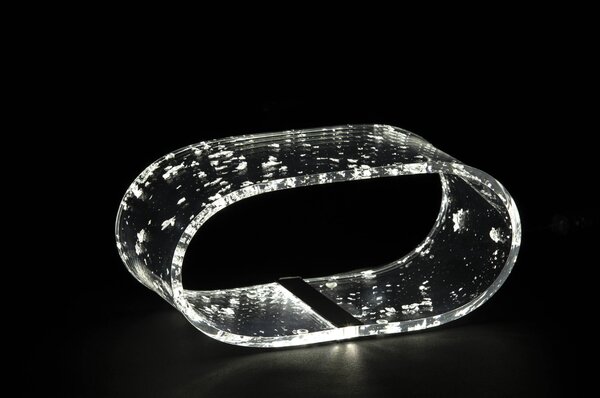 Lampada piccola future argento, dimensioni 19,5x11xh10 cm, spessore 10 mm