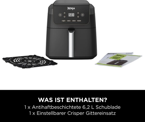 Ninja Friggitrice ad Aria Capacit 6.2 Litri Potenza 2000 Watt con Timer colore Nero - AF170EU