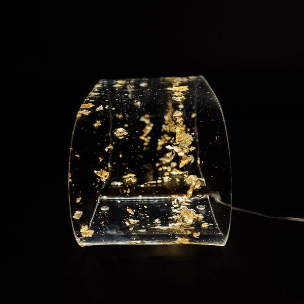 Lampada big future oro, dimensioni 33x14,5xH16 cm, spessore 10 mm