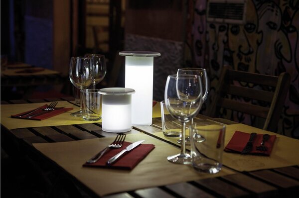 Lampada da tavolo Abat Jour Grande MUSHROOM diametro �12xh21cm -IW-5V struttura in cristallo acrilico opalino