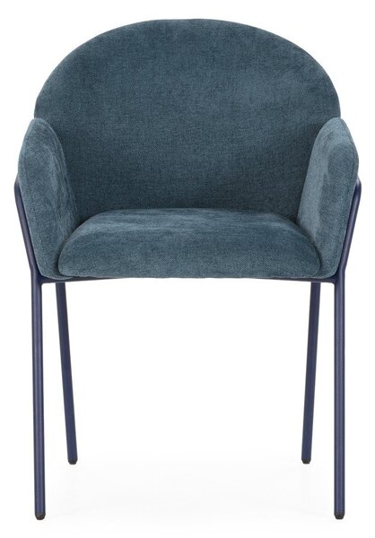 Set di sedie da pranzo blu in imbottito 2 pz Aslin – MOME