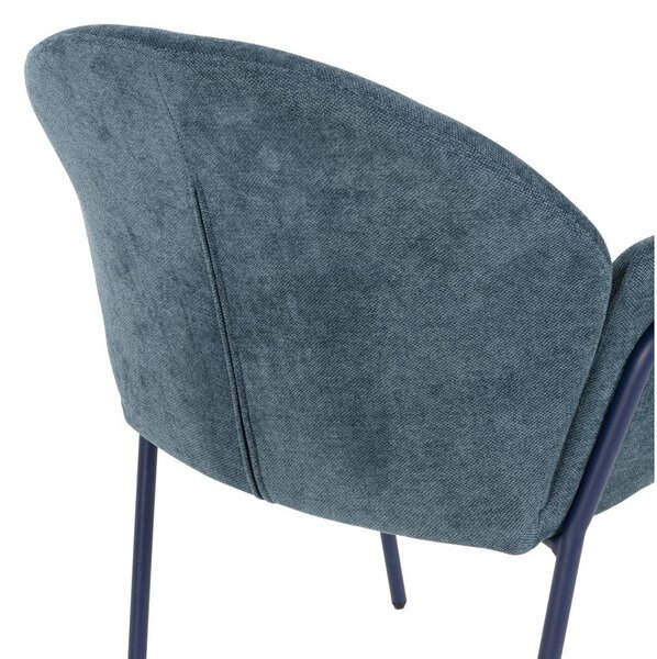 Set di sedie da pranzo blu in imbottito 2 pz Aslin – MOME