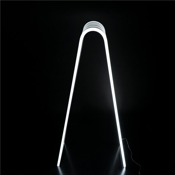 Lampada da terra, Piantana di design in cristallo acrilico tagliata al laser dimensioni 50x25xh96 cm -peso 11 kg design Square luce calda o fredda