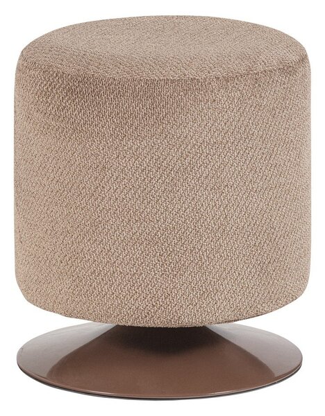 Poggiapiedi marrone chiaro con rivestimento in bouclé Islen – WOOOD