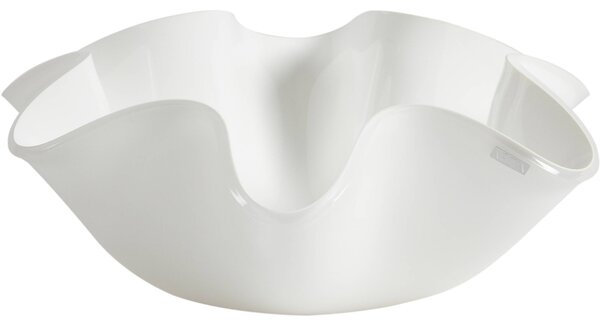 Centrotavola Fruttiera, porta oggetti Small bianco, diametro 22xh10 cm spessore 5 mm colore bianco satinato