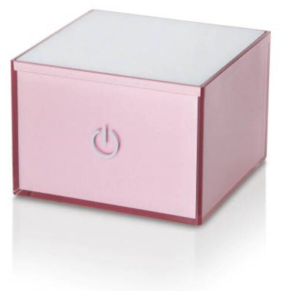 Lampada usbox piccola rosa, dimensioni 10x10xH7 cm, peso 0,4 kg