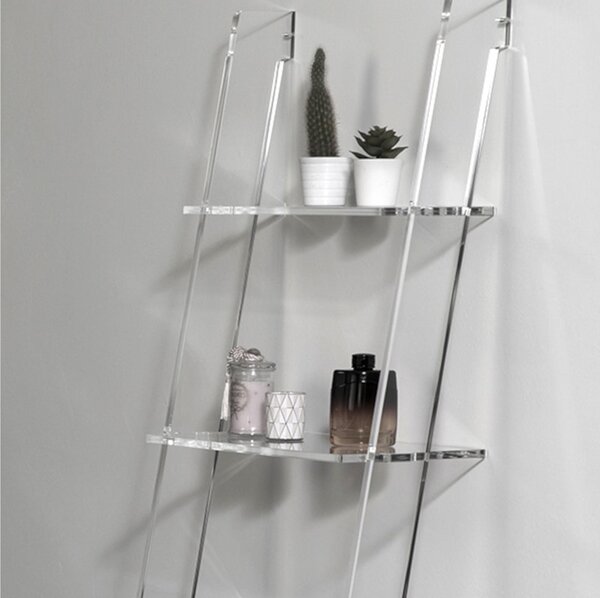 Libreria, Mobile da bagno Way Up Large trasparente incolore, dimensioni 48x33,5xh200 cm, spessore 10 mm