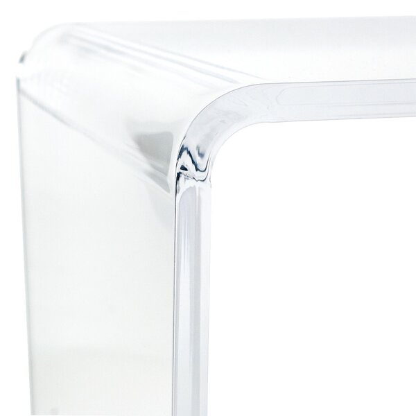 Tavolino trasparente, in plexiglass da salotto , da th� Crystal dimensioni 83x50xh36,5 cm, spessore 15 mm colore trasparente