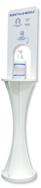 Colonnina piantana porta Igienizzante GEL da Terra plexiglass 30x30xh145 cm - spessore 5 mm per farmacie , ed attivit� commerciali che necessitano di igiene