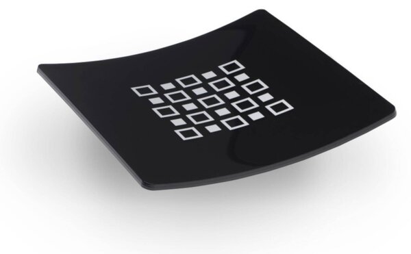 Vuotatasche domino nero, dimensioni 22,5x22,5xH5,5 cm, peso 0,3 kg, spessore 5 mm