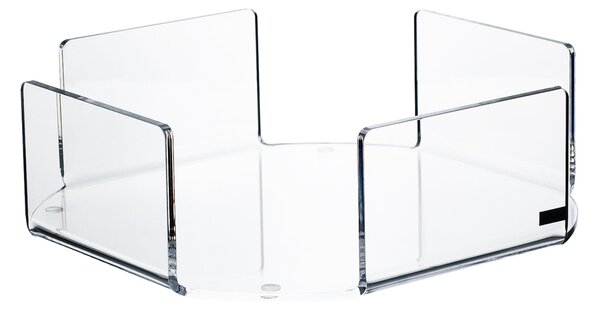 Porta piatti Orizzontale in Plexi LIKE WATER 22.5x22.5x7h cm in plexi spessore 4 mm adatto x Piatti fino a 21 cm colore trasparente