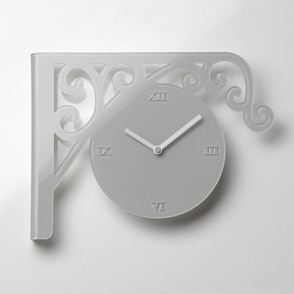 Orologio da Muro Station bicolore con movimento al quarzo 42x33 cm Orologio da entrambi i lati tortora