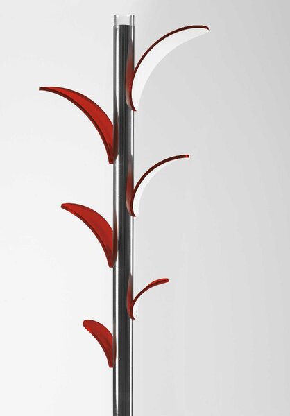 Appendiabiti in plexi Classico Stile LIBERTY con struttura in acciaio cm 42x42x180h cm Rosso