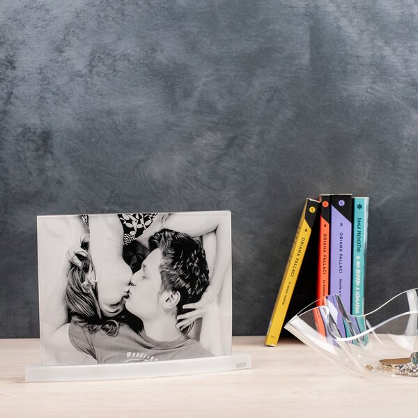 Porta foto Big Twist per foto 18x24 dimensioni 28x5xh20,5 cm photo frame big twist trasparente