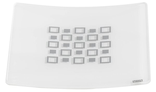 Vuotatasche domino bianco, dimensioni 22,5x22,5xH5,5 cm, peso 0,3 kg, spessore 5 mm