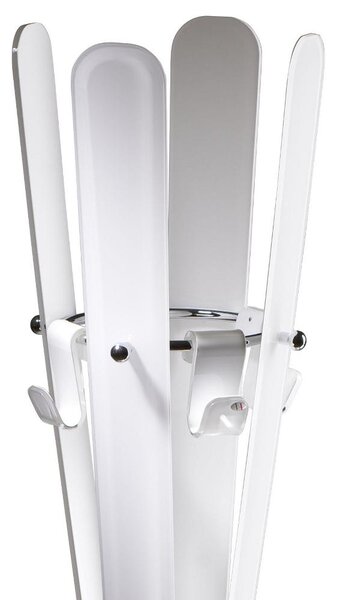 Appendiabiti in plexi 11 PUNTODUE con struttura in acciaio cm 30x30xh180,5 cm Bianco