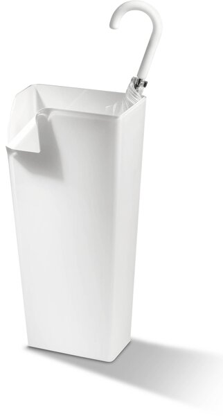 Portaombrelli in plexiglass con curvatura a mano colore 28x16,5xH60 cm, peso 2,88 kg, spessore 5 mm colore bianco