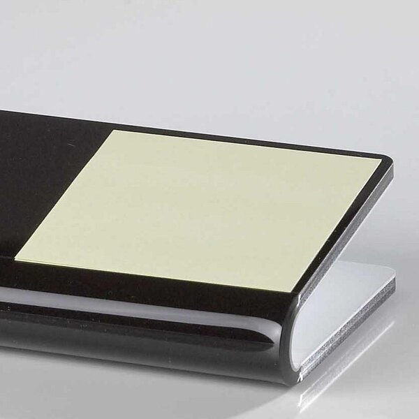 Porta Post-it da scrivania 18x9,5xh5cm HI-TECH tagliato al laser Nero Bianco