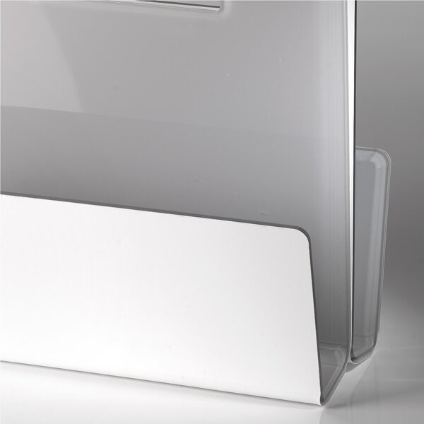 Portariviste TABLOID in plexiglas trasparente 35x17,5x32 h cm Grigio Tortora