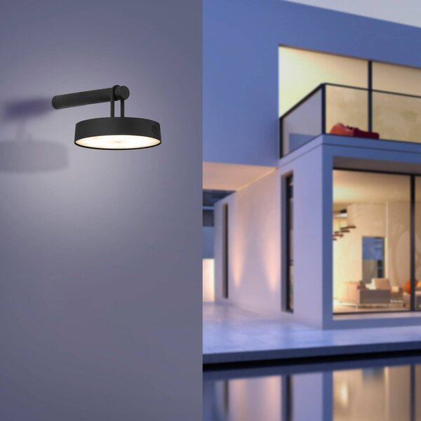 JUST LIGHT. Applique a LED Arma, plastica nera IP44