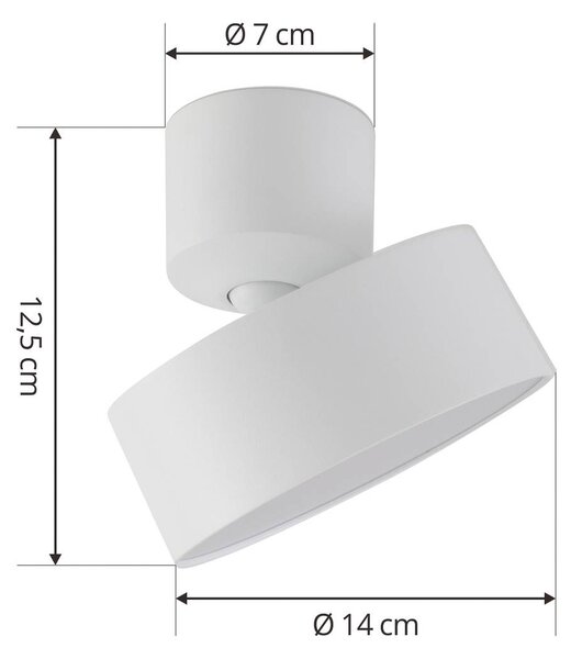 Faretto LED Lindby Nivoria, bianco, set di 2, orientabile
