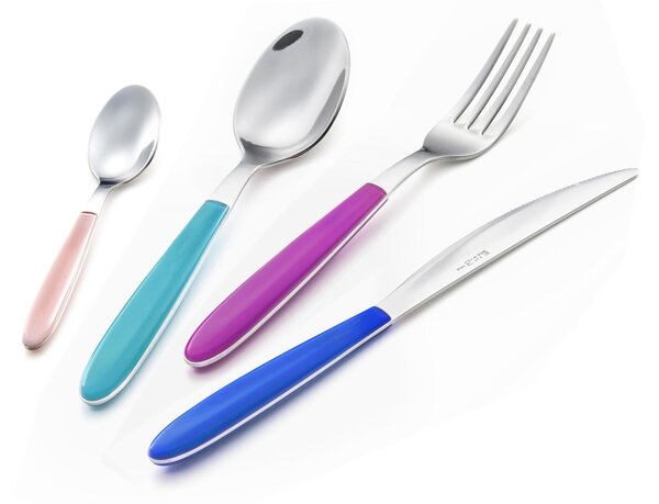 Servizio Posate Colorate 24 pezzi VERO 6 Coltello 6 Forchetta 6 Cucchiaio 6 Cucchiaino caff� (Colore Misto 24 pezzi)