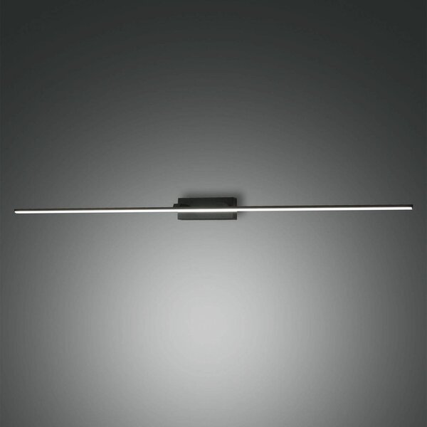 Fabas Luce per specchio a LED Nala, nero, larghezza 110 cm, metallo Nala, Nero, Bagno, Metallo, Moderno, Applique