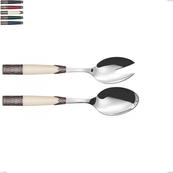 Coppia insalata Aria, acciaio 18/10 aisi304 colorato Dimensioni 233 mm manico in Acrilico e Metallo